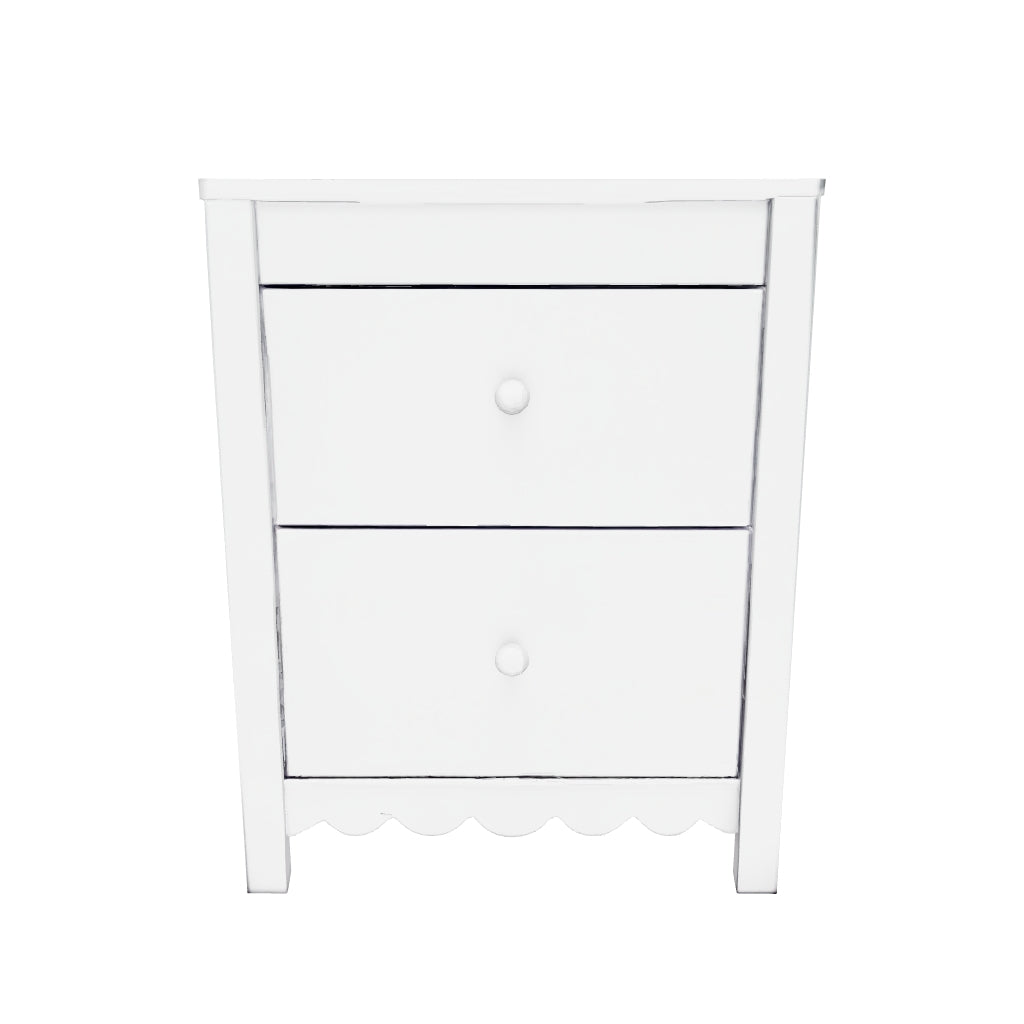 Hallityn - White - Two Drawer Night Stand