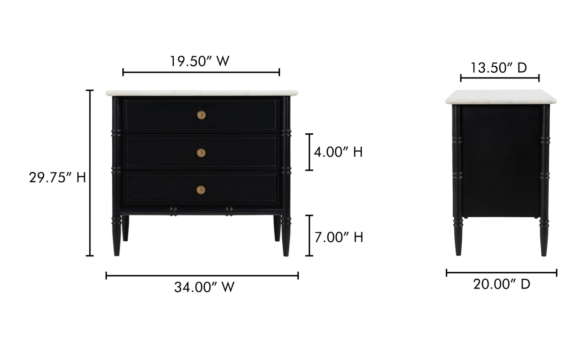 Eleanor - Nightstand - Black