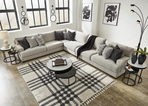 Signature Design by Ashley Artsie Sectional Set - Modern, Velvet, Comfy-Stationary Sectionals-American Furniture Outlet
