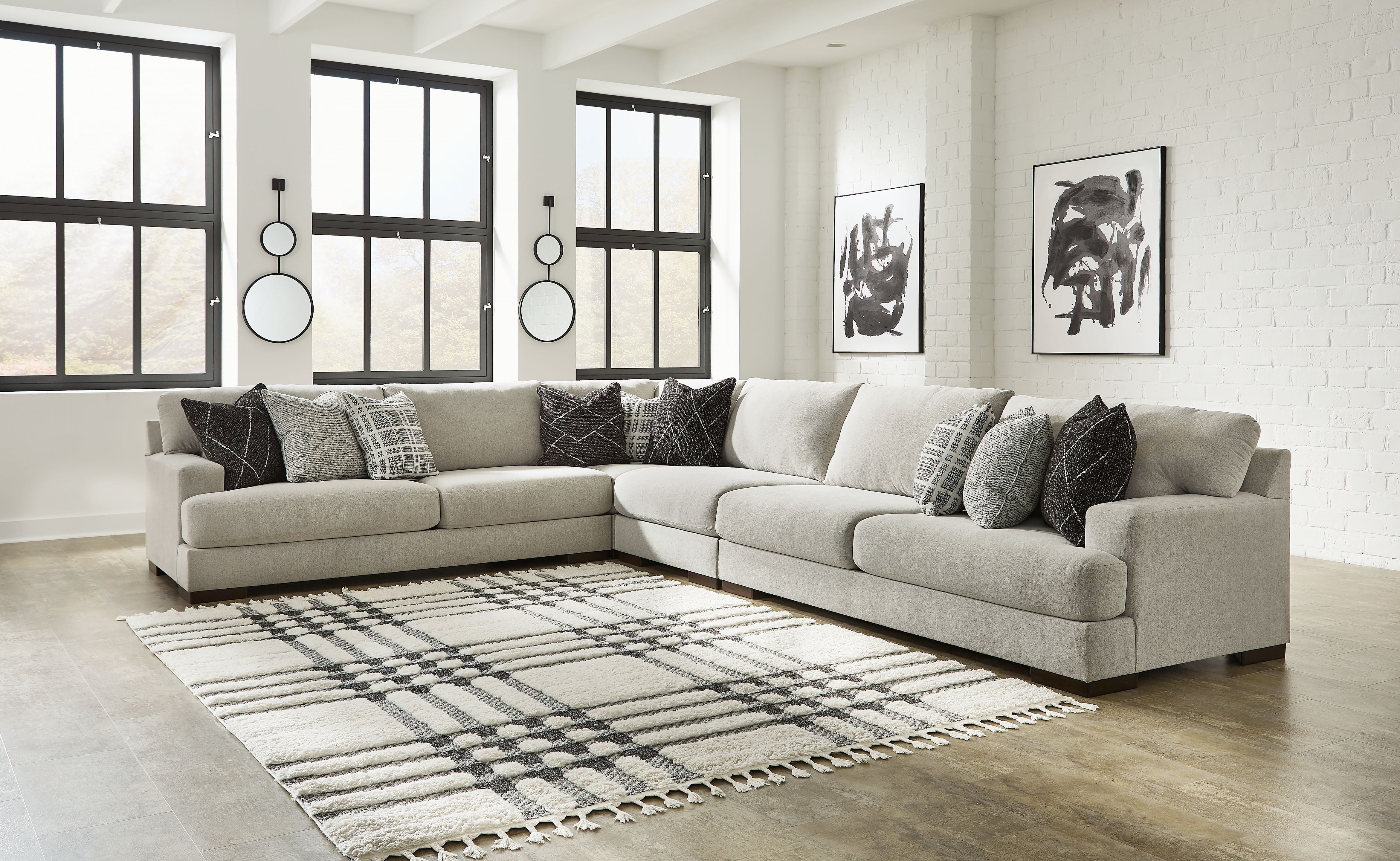 Signature Design by Ashley Artsie Sectional Set - Modern, Velvet, Comfy-Stationary Sectionals-American Furniture Outlet