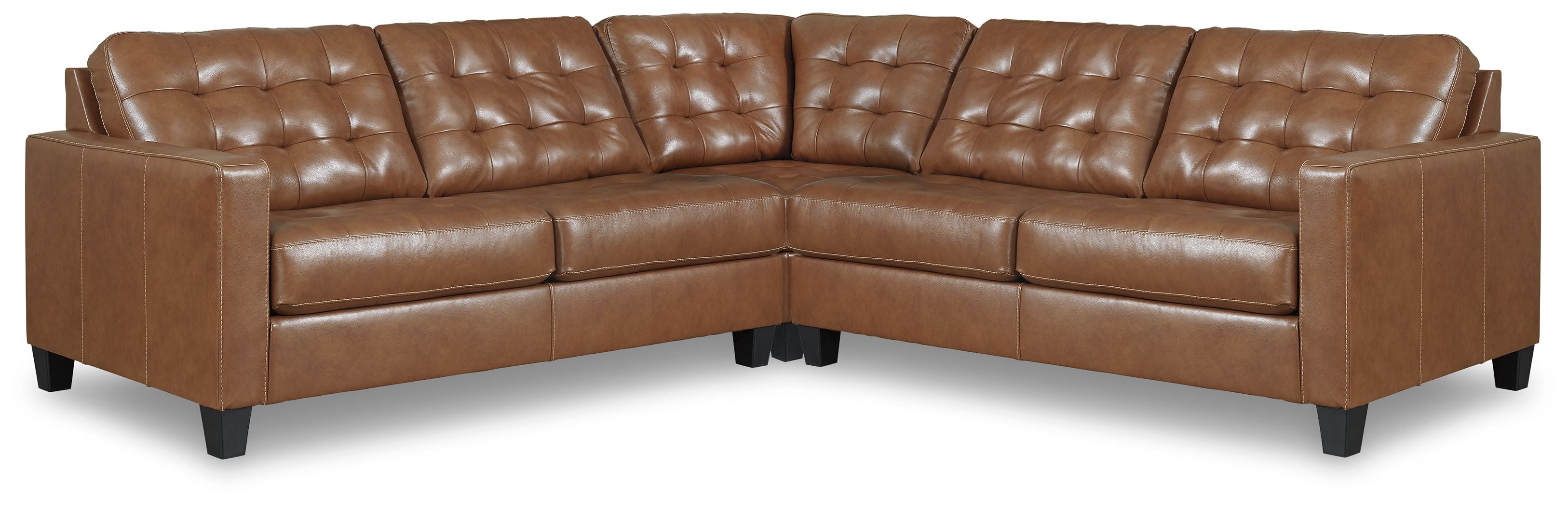 baskove leather sectional