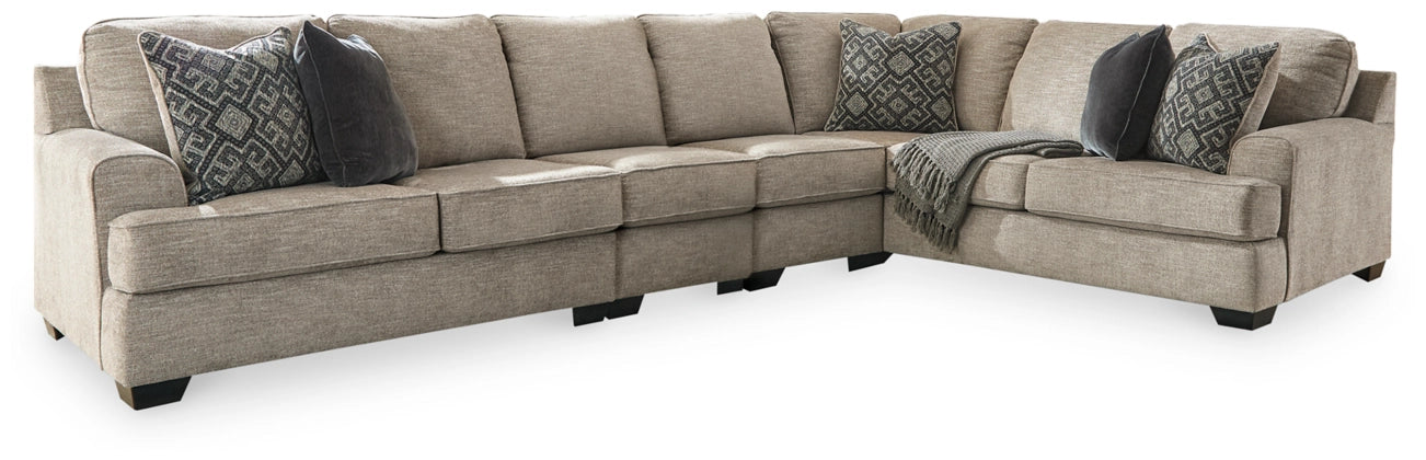 Signature Design by Ashley Bovarian Gray Sectional with Chaise - Modern & Comfy-Stationary Sectionals-American Furniture Outlet