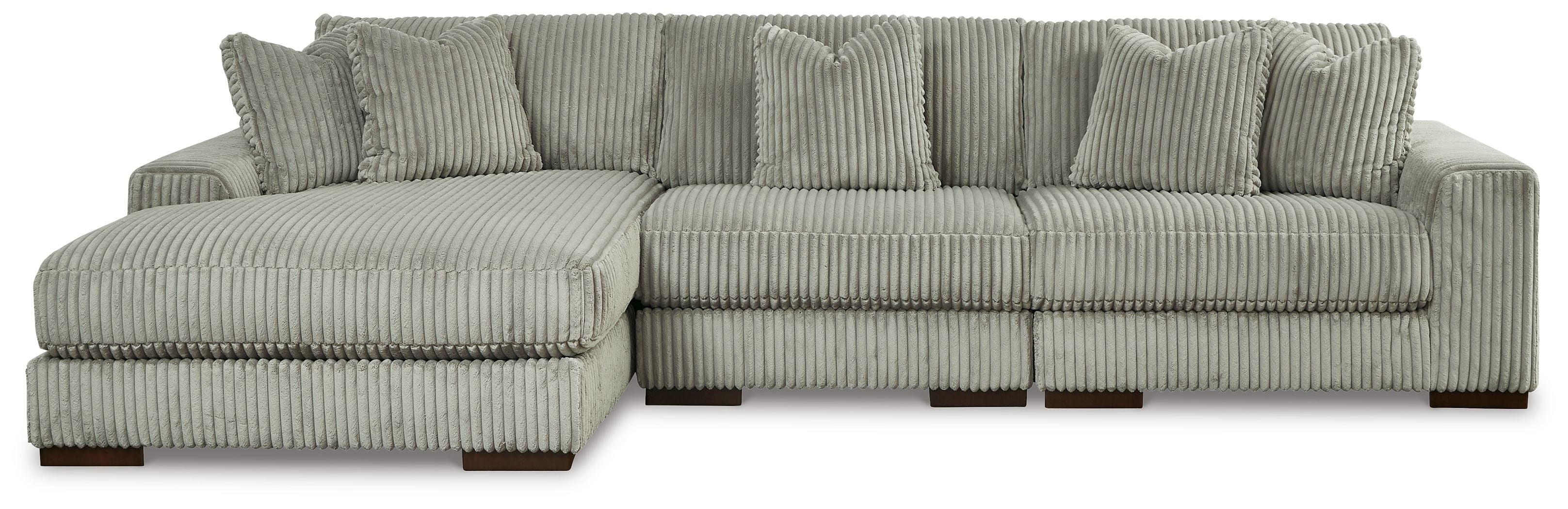 Signature Design by Ashley Lindyn Sectional - Modern, Corduroy, Plush-Stationary Sectionals-American Furniture Outlet