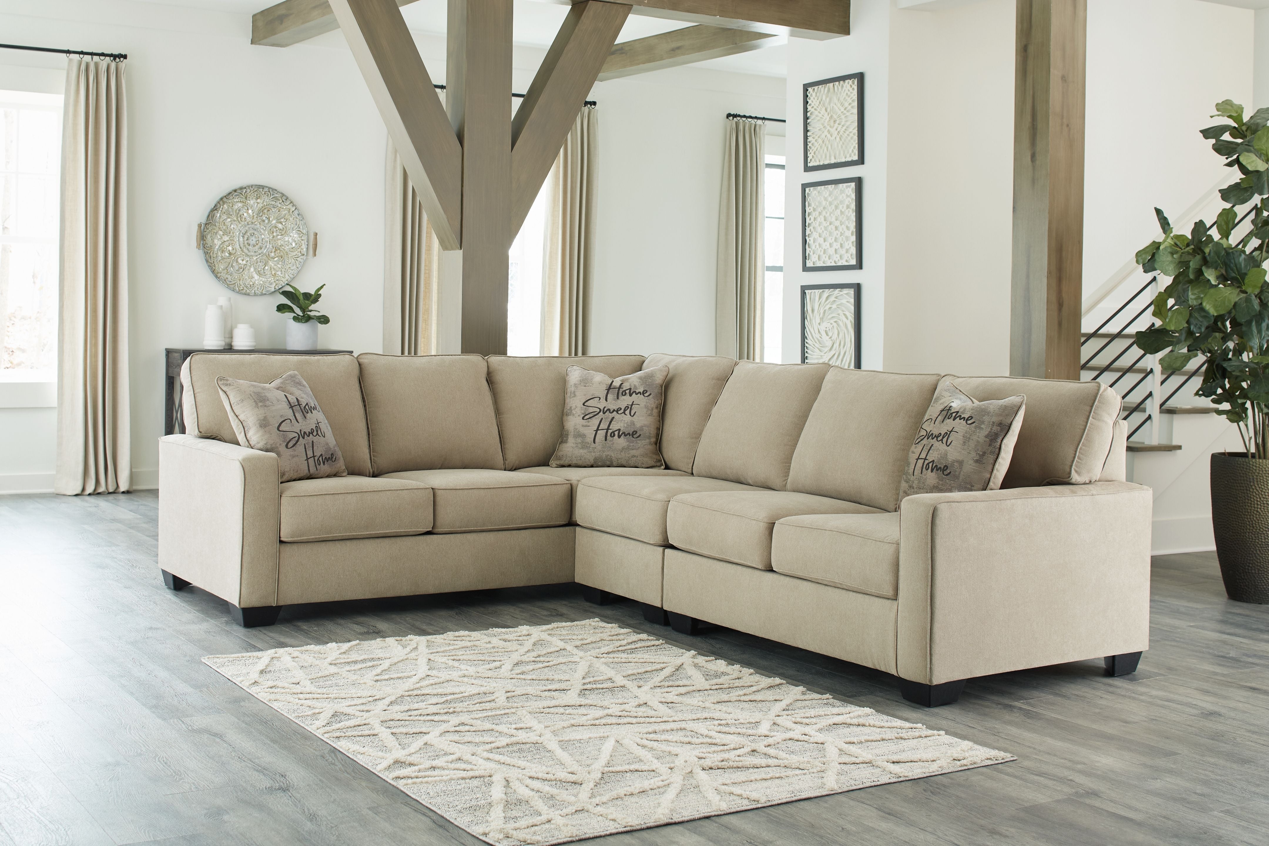 Signature Design Lucina L Shaped Sectional-Stationary Sectionals-American Furniture Outlet