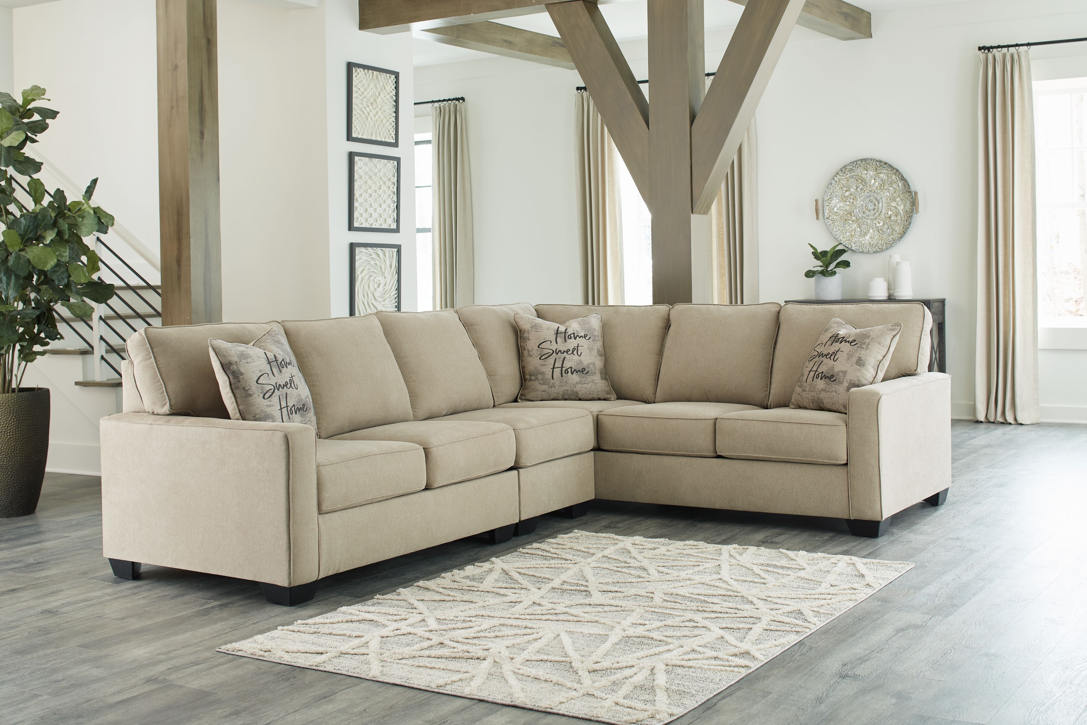 Signature Design Lucina L Shaped Sectional-Stationary Sectionals-American Furniture Outlet