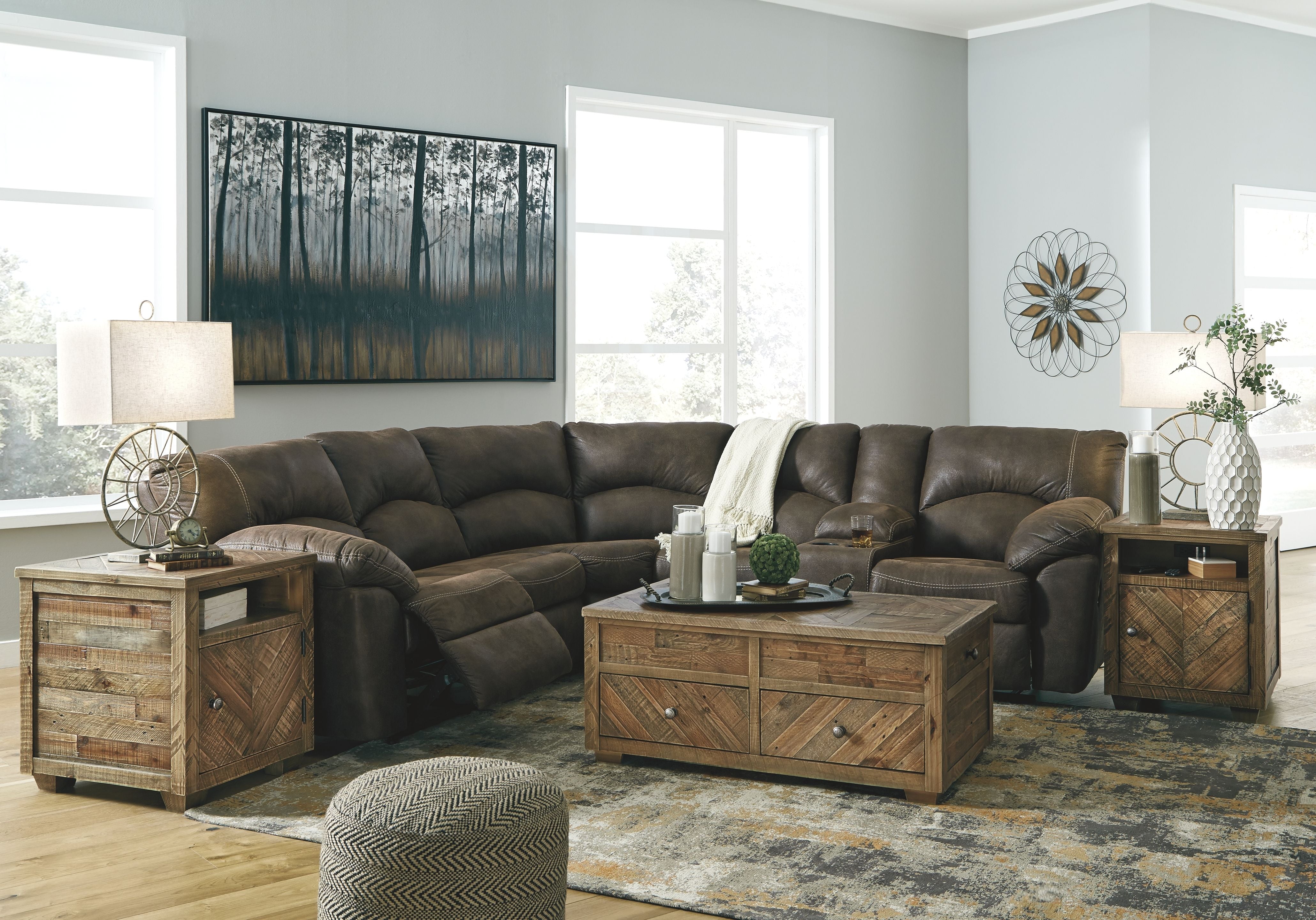 Tambo Reclining Sectional - Luxurious Faux Leather-Reclining Sectionals-American Furniture Outlet