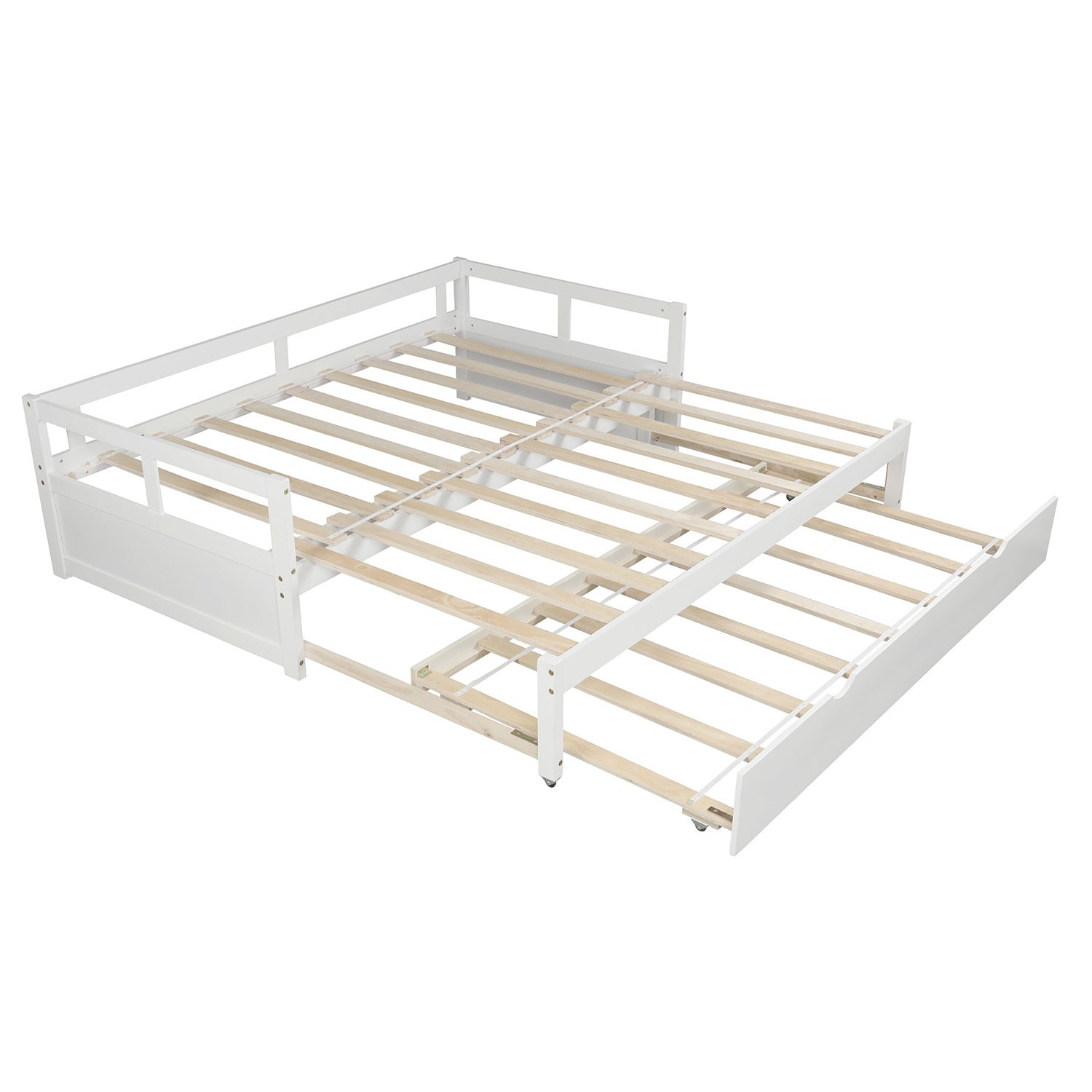 Twin Bed to King Bed in One! White Daybed w/ Trundle