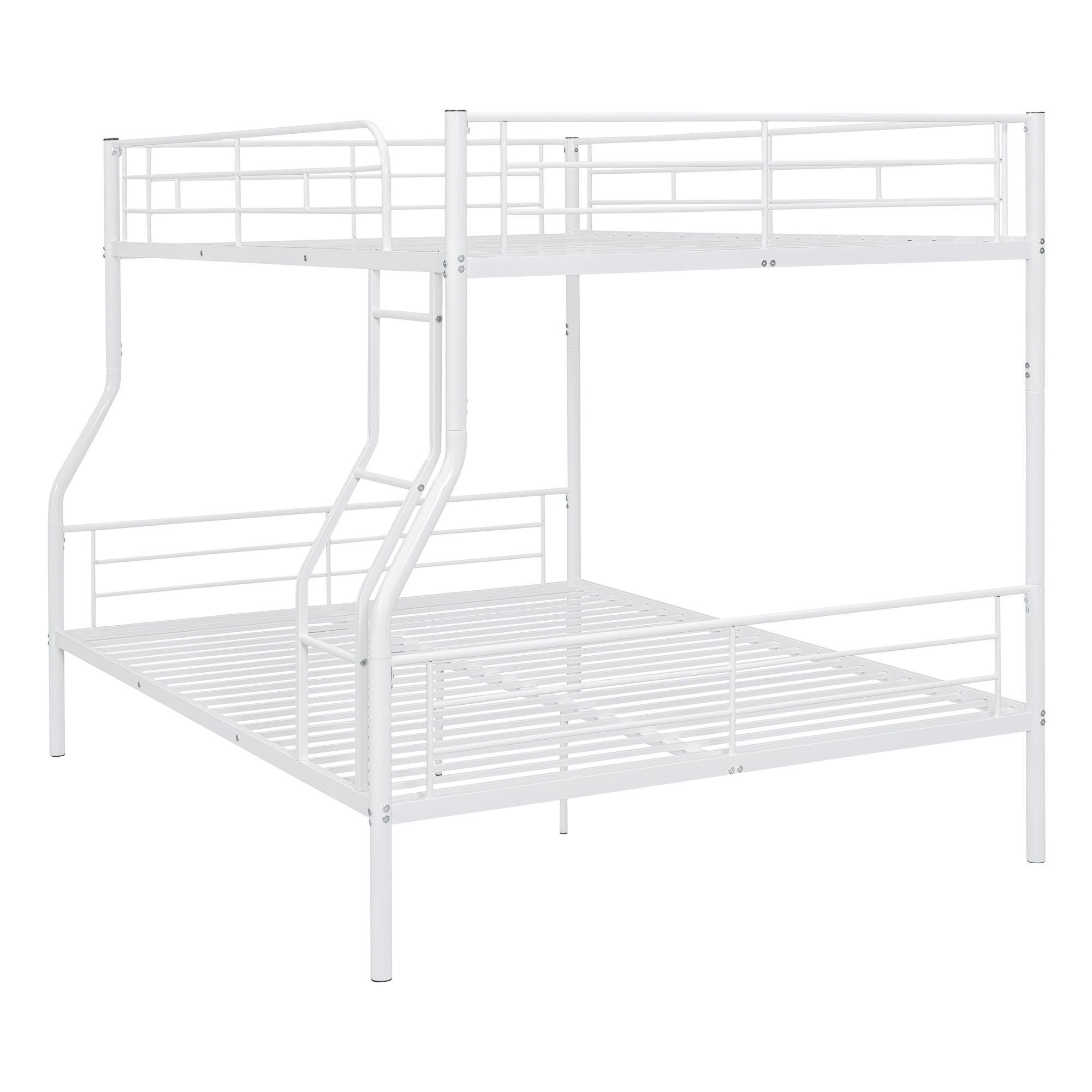 White Full XL Over Queen Bunk Bed - Space-Saving Sleep Solution