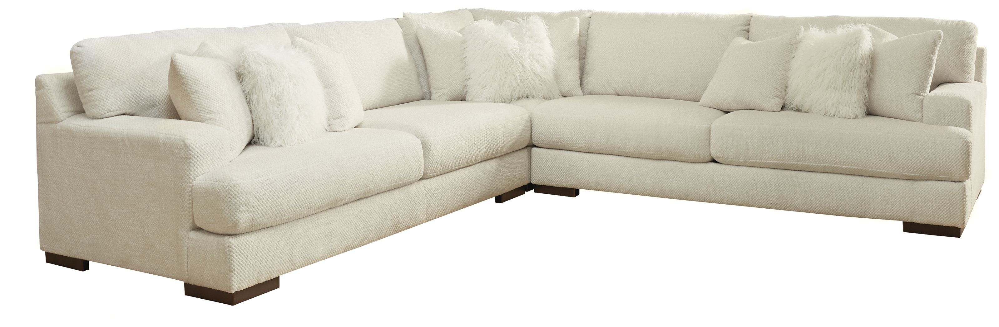 Zada Beige Sectional - Modern & Comfy-Stationary Sectionals-American Furniture Outlet