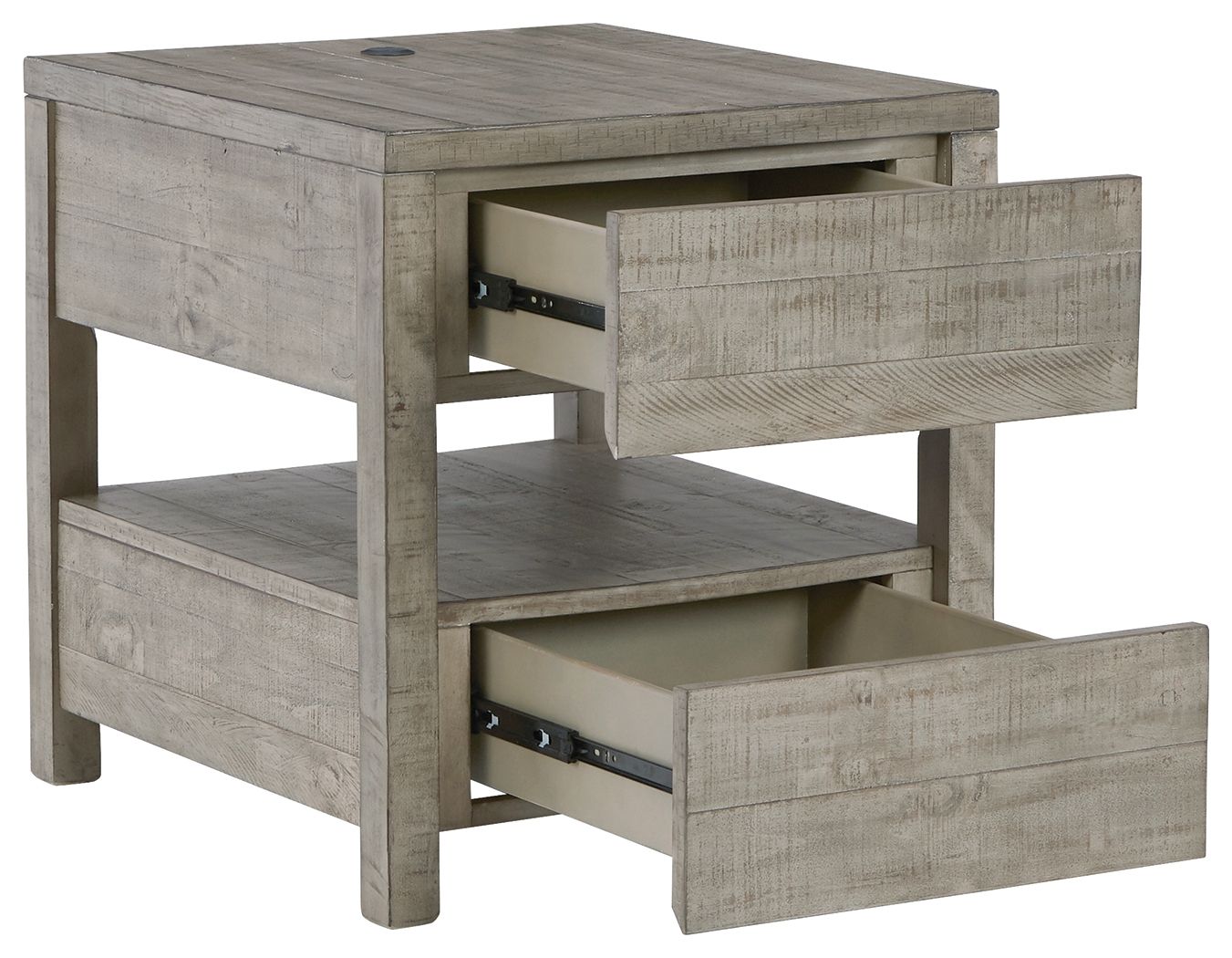 Krystanza  Weathered Gray - Rectangular End Table