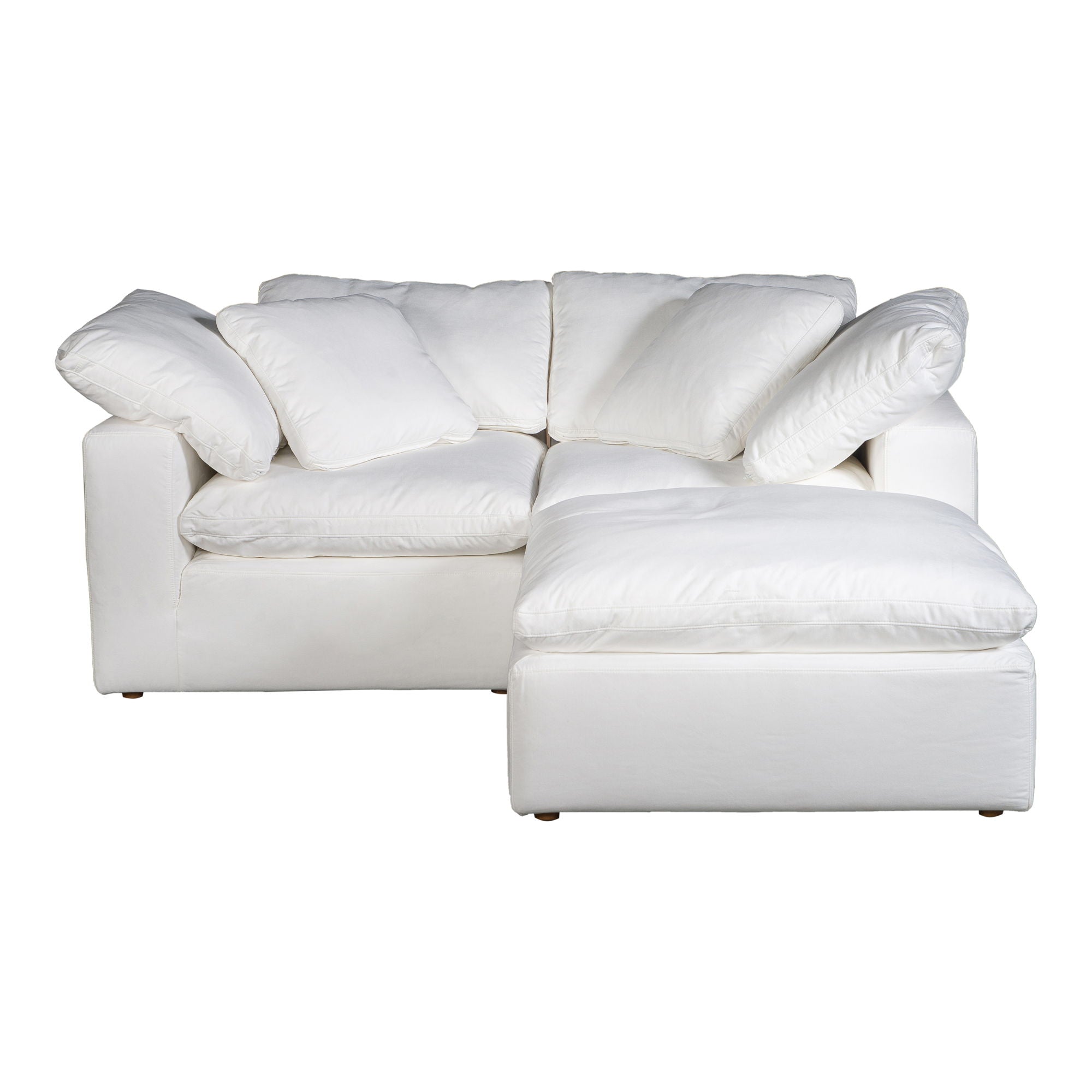 Terra Condo Modular Sectional Cream Livesmart Fabric-Stationary Sectionals-American Furniture Outlet