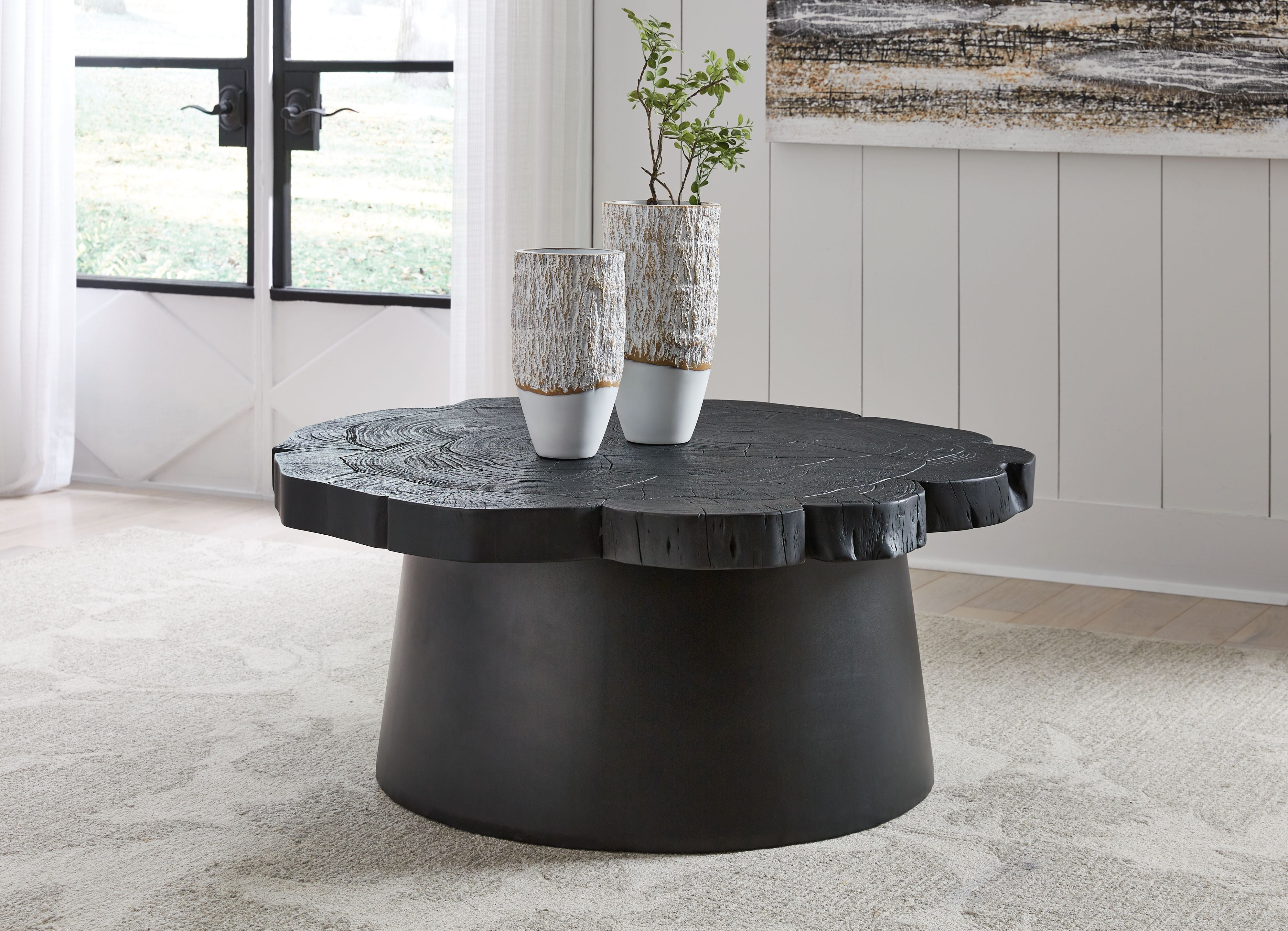 Wimbell Black - Round Cocktail Table