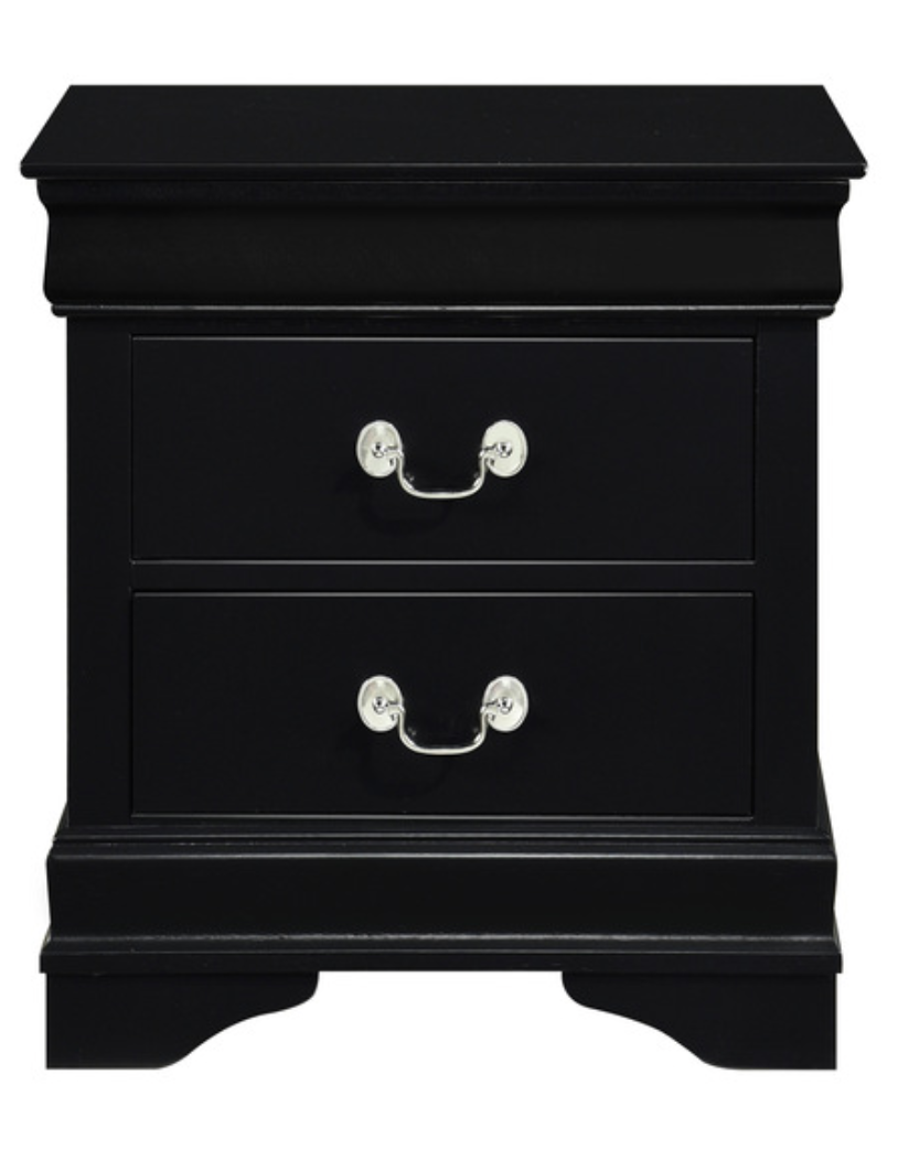 Mayville Collection Black Nightstand