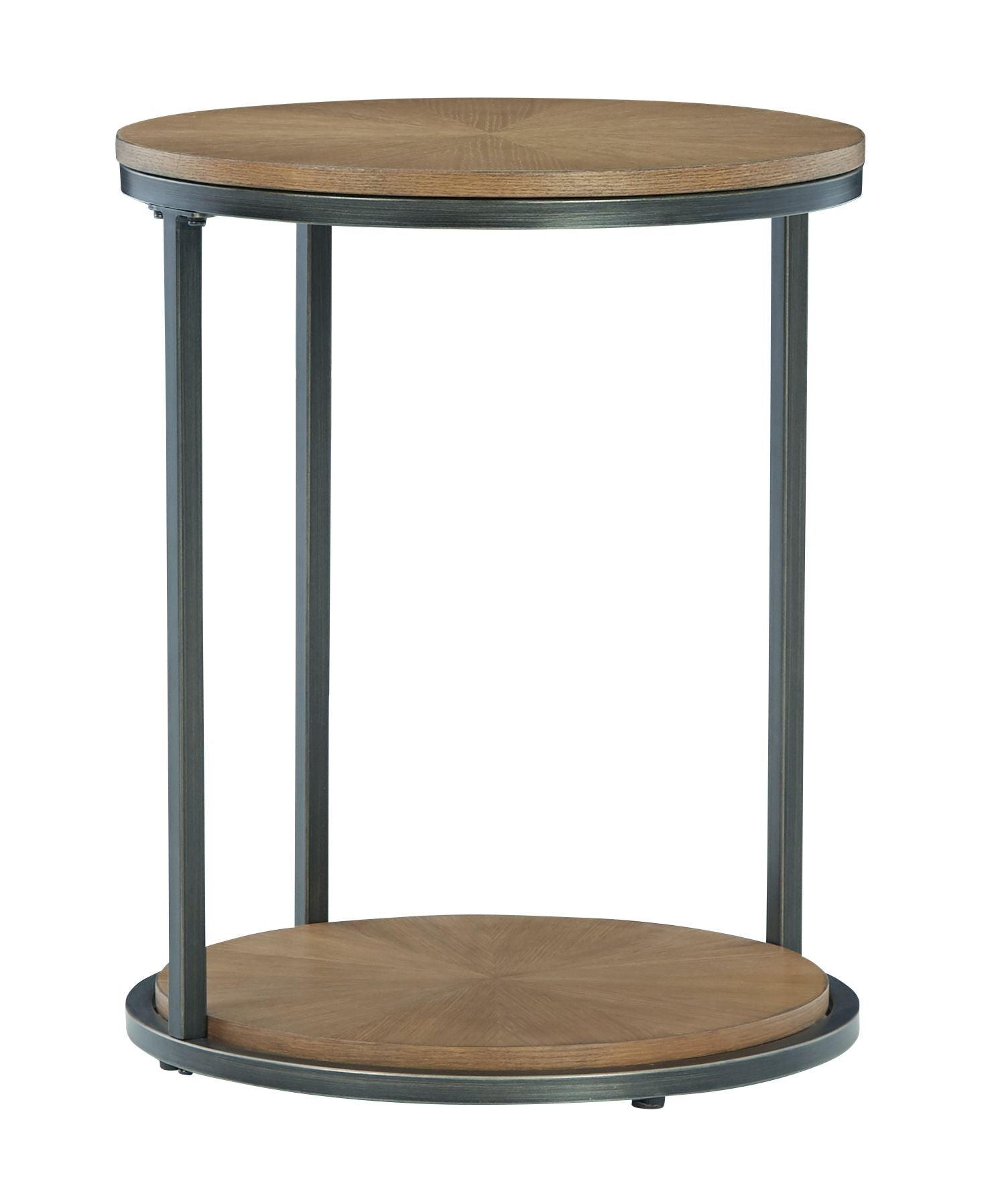 Fridley Brown / Black - Round End Table