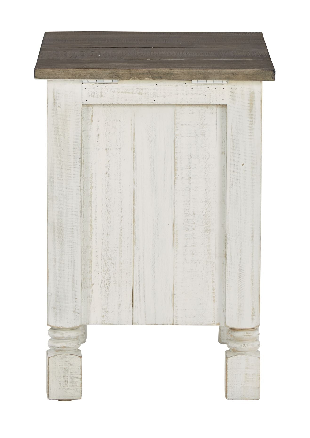 Havalance - White / Gray - Chair Side End Table
