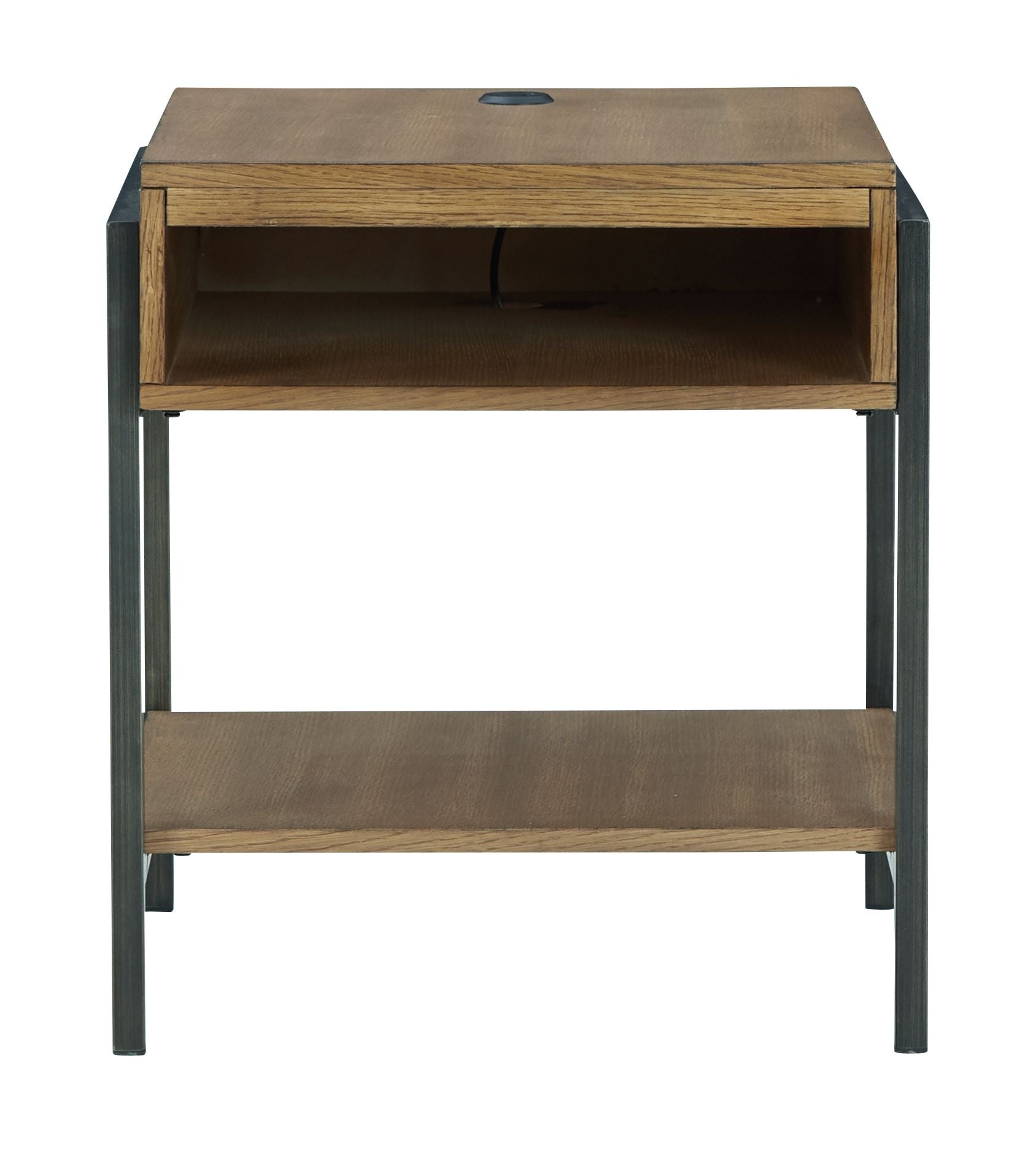 Fridley Brown / Black - Rectangular End Table