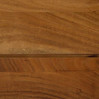 Brown wood tabletop with visible grain and smooth finish.