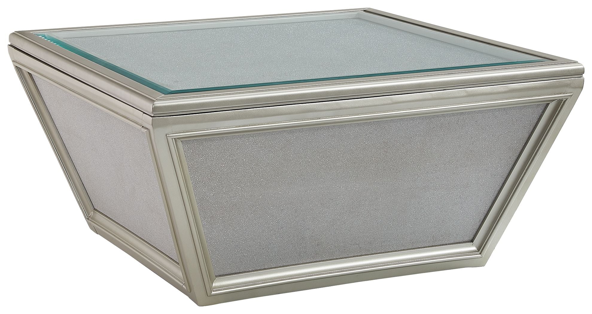 Traleena Silver Finish - Square Cocktail Table