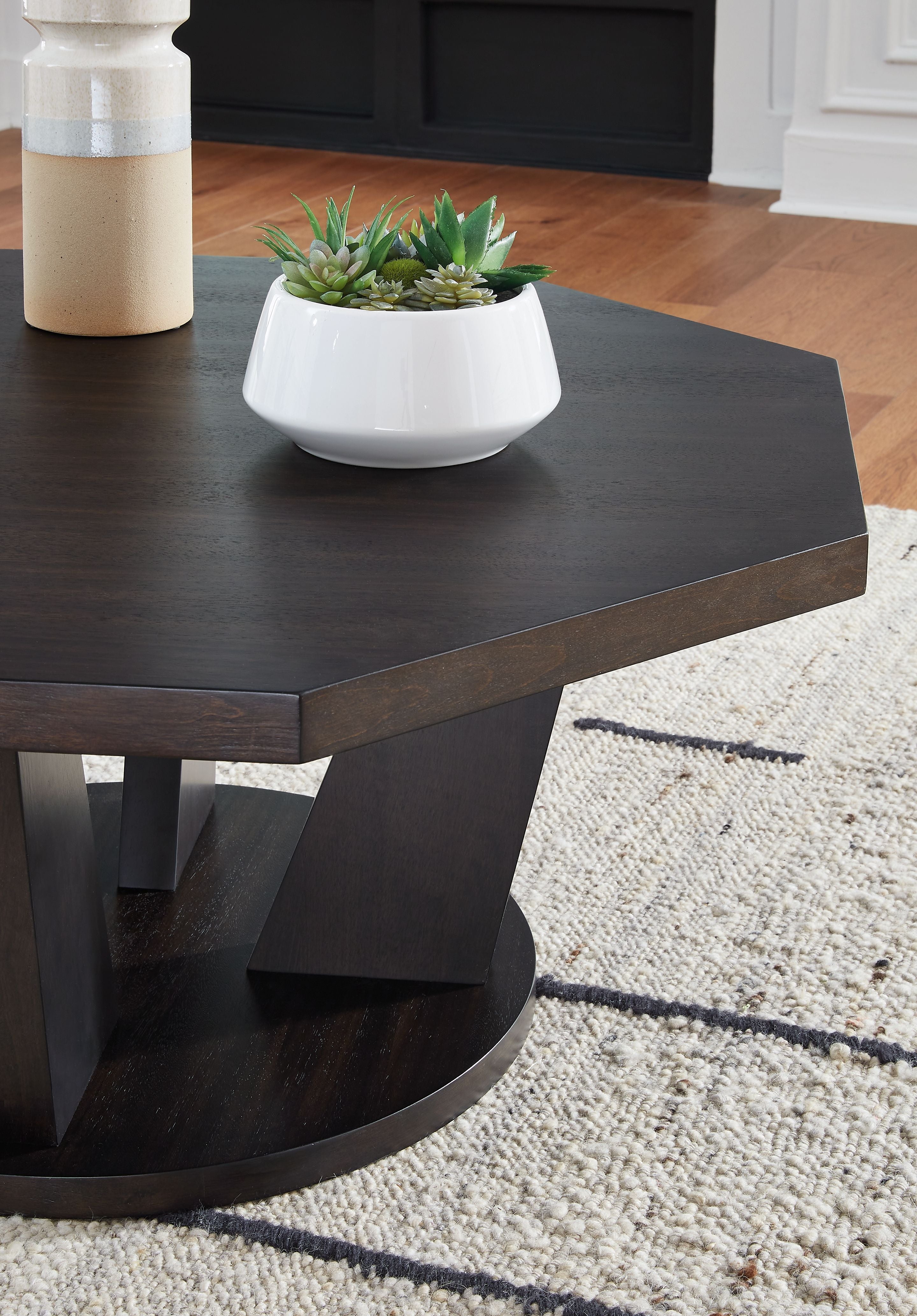 Chasinfield  Dark Brown - Octagon Coffee Table