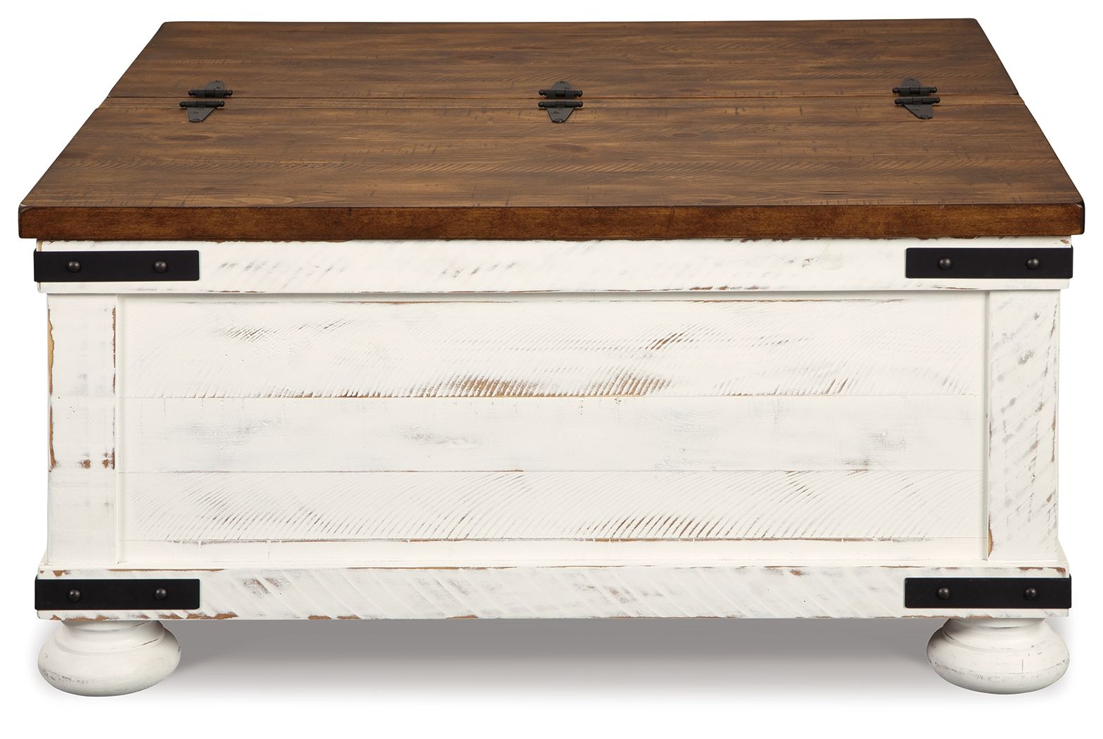 Wystfield White / Brown - Cocktail Table With Storage