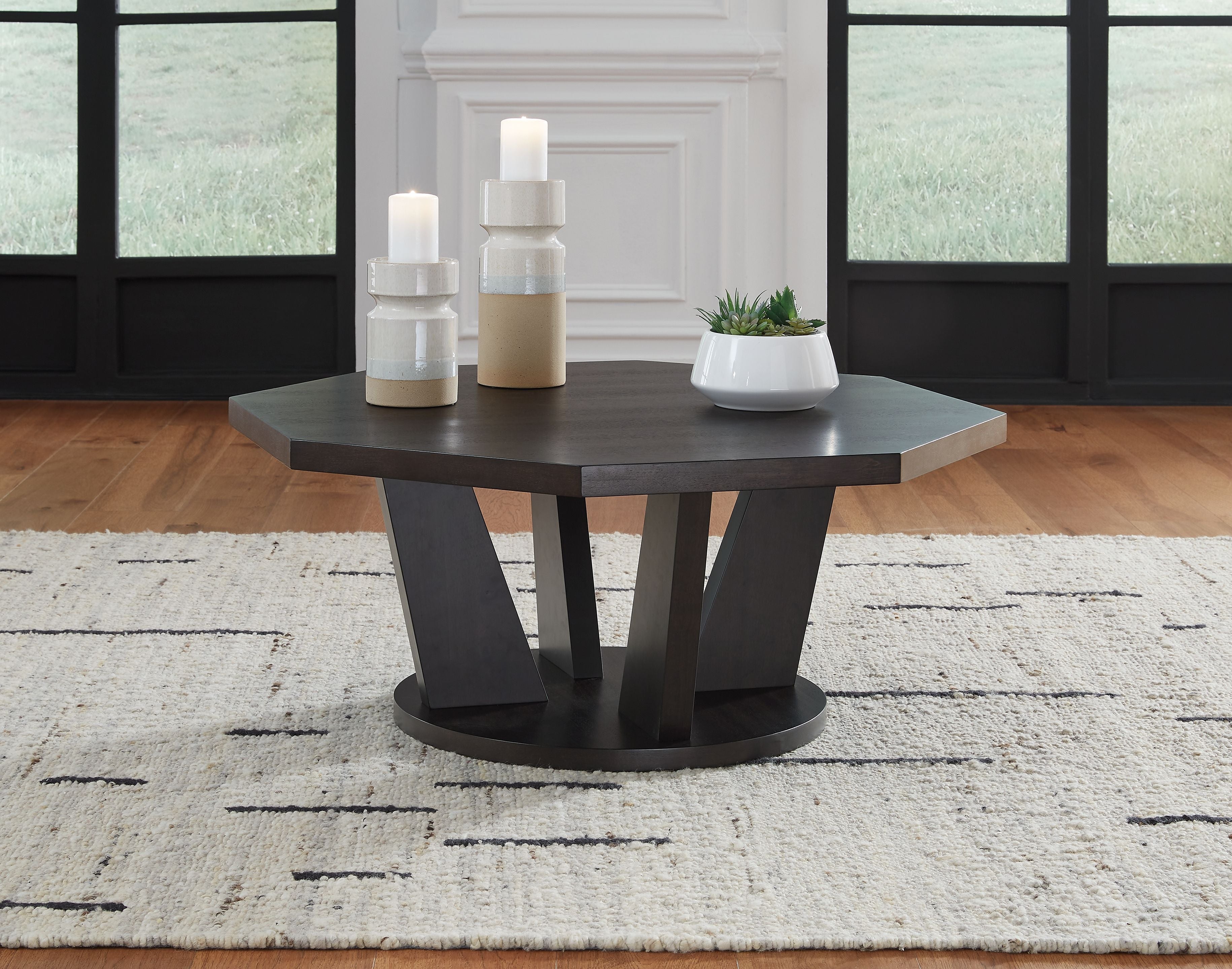 Chasinfield  Dark Brown - Octagon Coffee Table