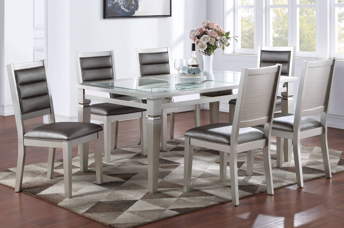 F2587 Bling 6 Piece Dining Table Set