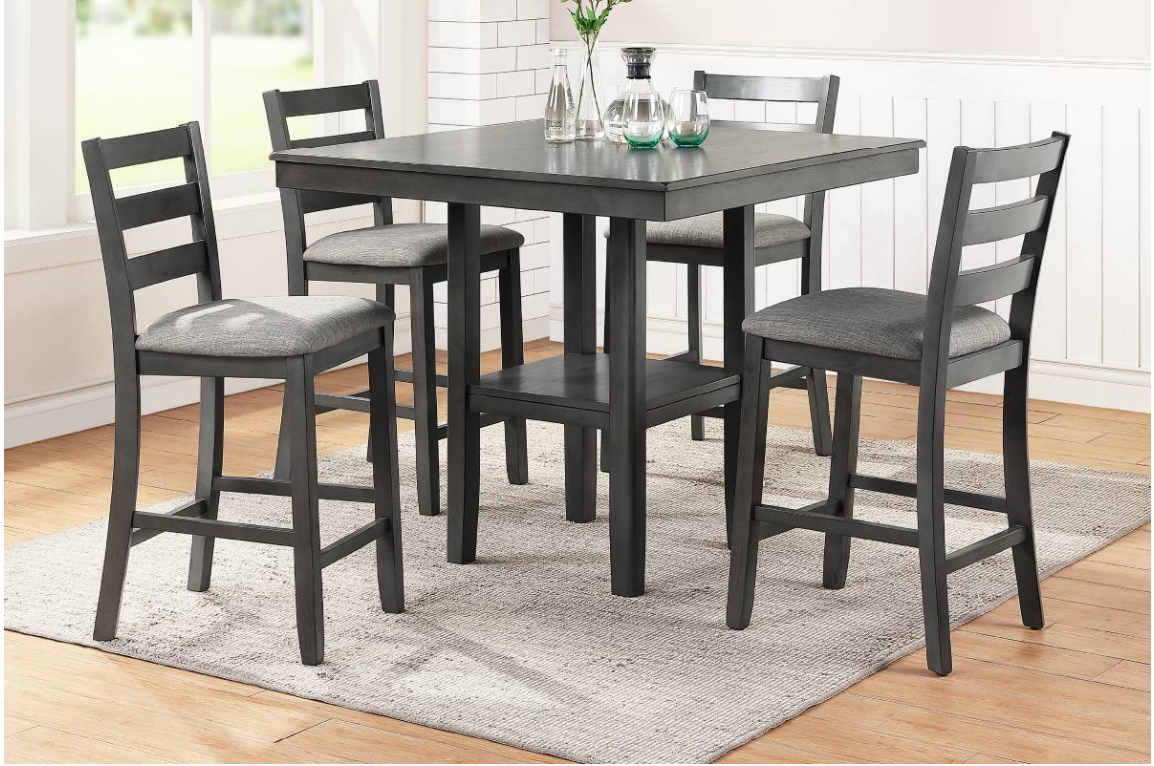 F2552 Gray 5 Piece Counter Height Dining Set