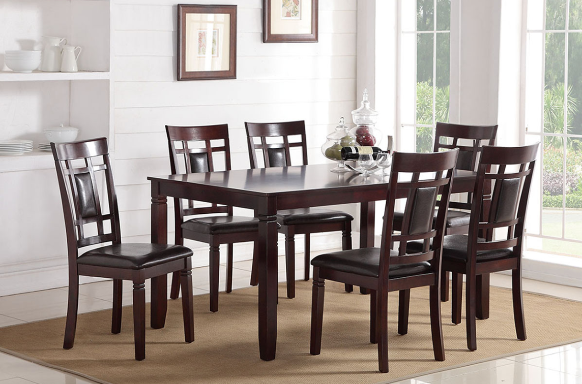F2294 7 Piece Brown Dining Table Set