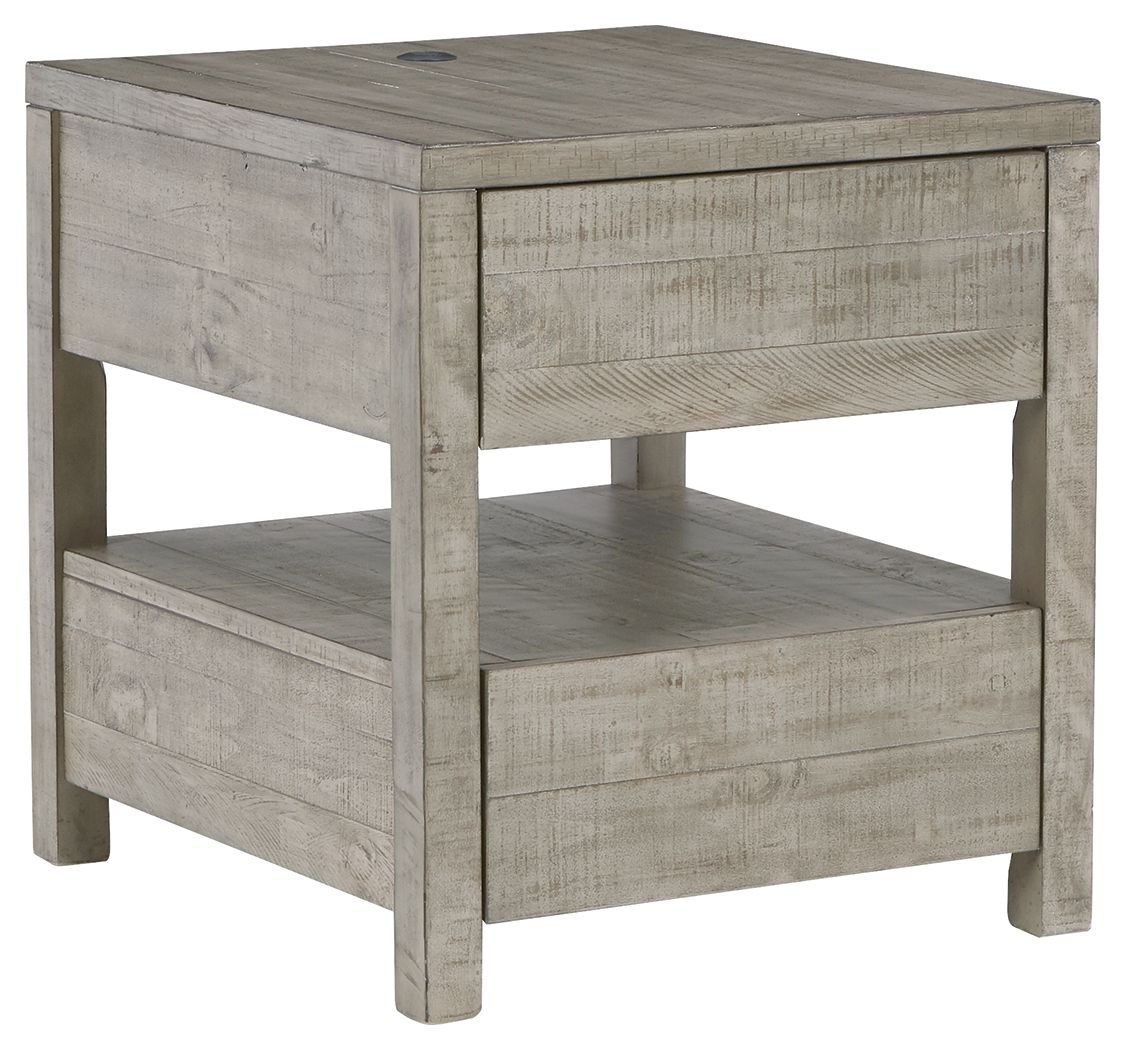 Krystanza  Weathered Gray - Rectangular End Table