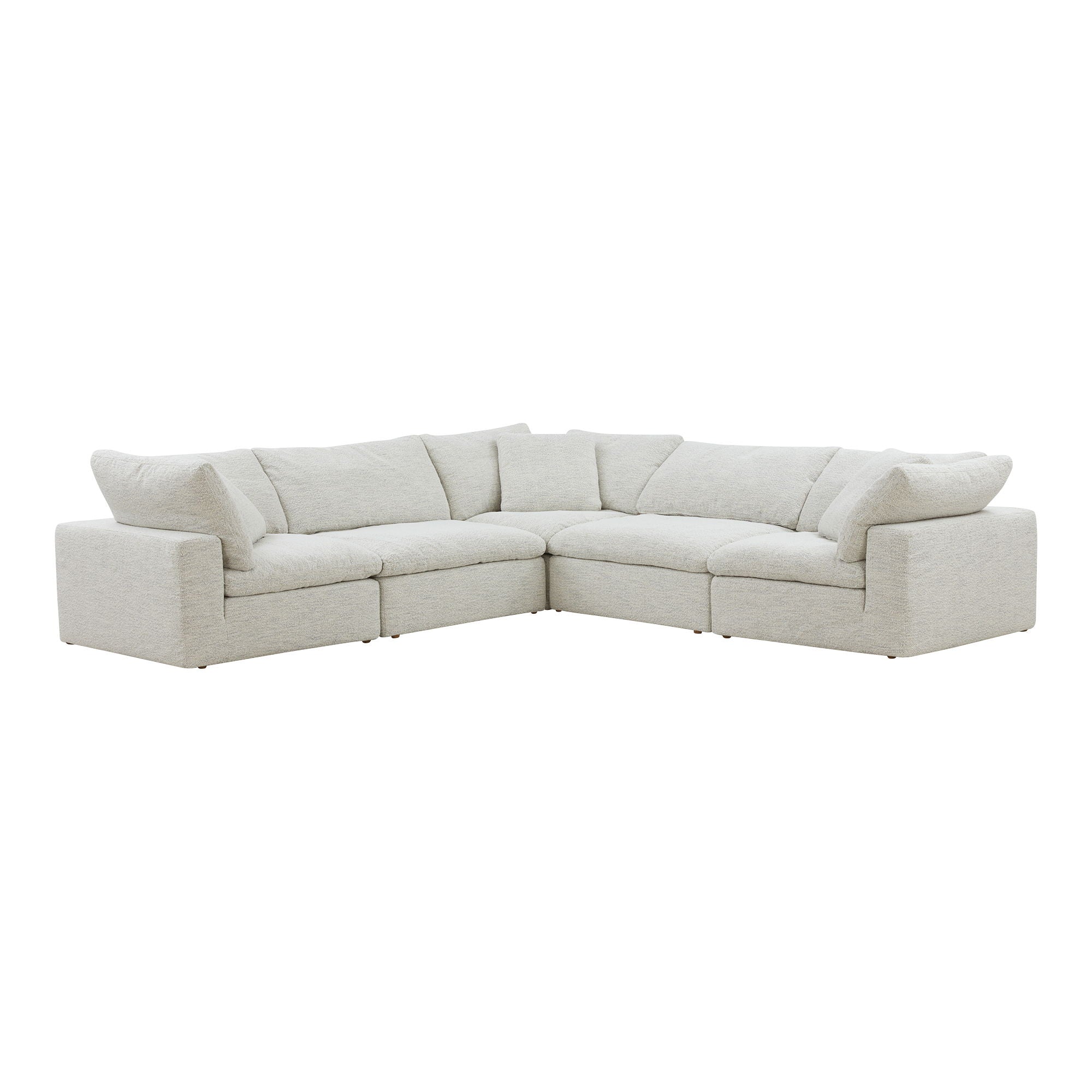 Pearl Silver Modular Sectional - Clay Classic, Stain-Resistant-Stationary Sectionals-American Furniture Outlet