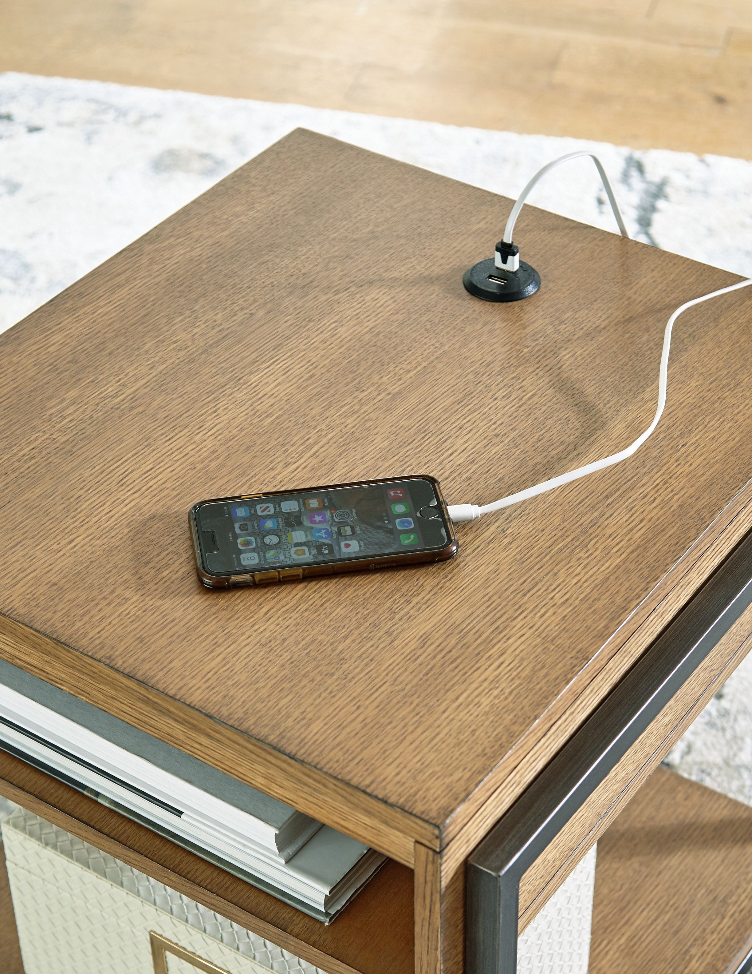 Fridley Brown / Black - Rectangular End Table