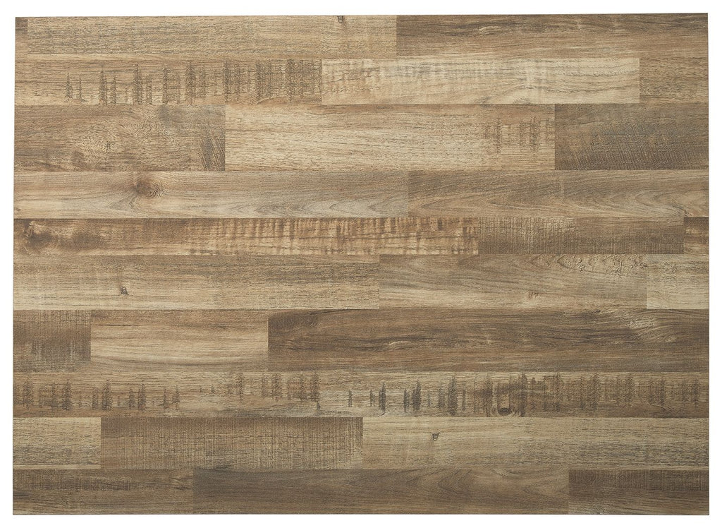 Light wood tabletop with multi-tone patchwork grain texture