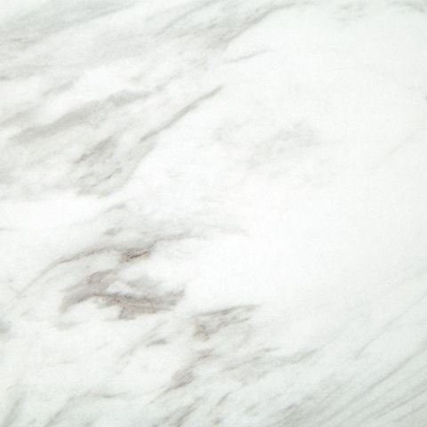 Marble-look table top surface with gray veining