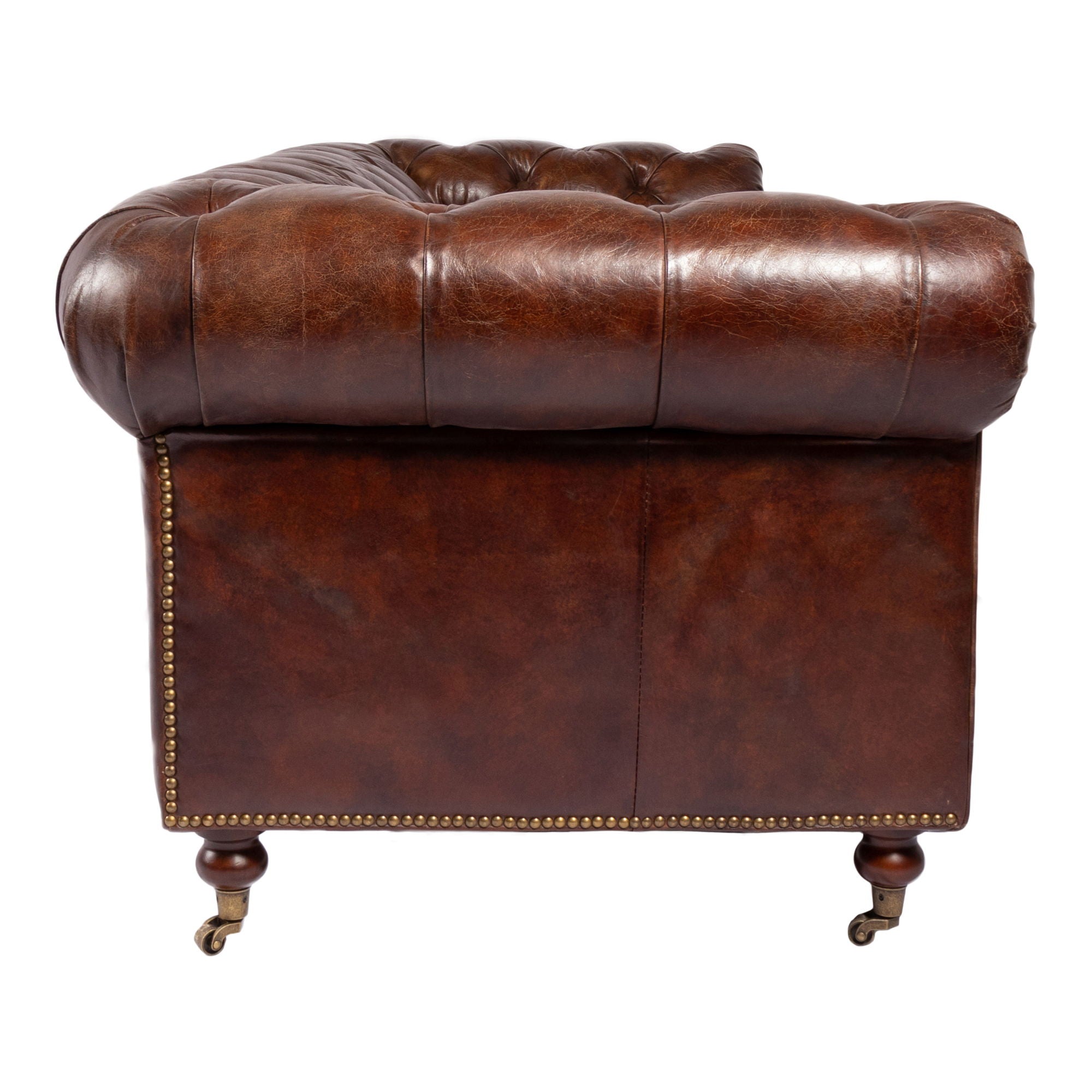 Birmingham Sofa - Dark Brown Top-Grain Leather - Stylish Living Room Furniture