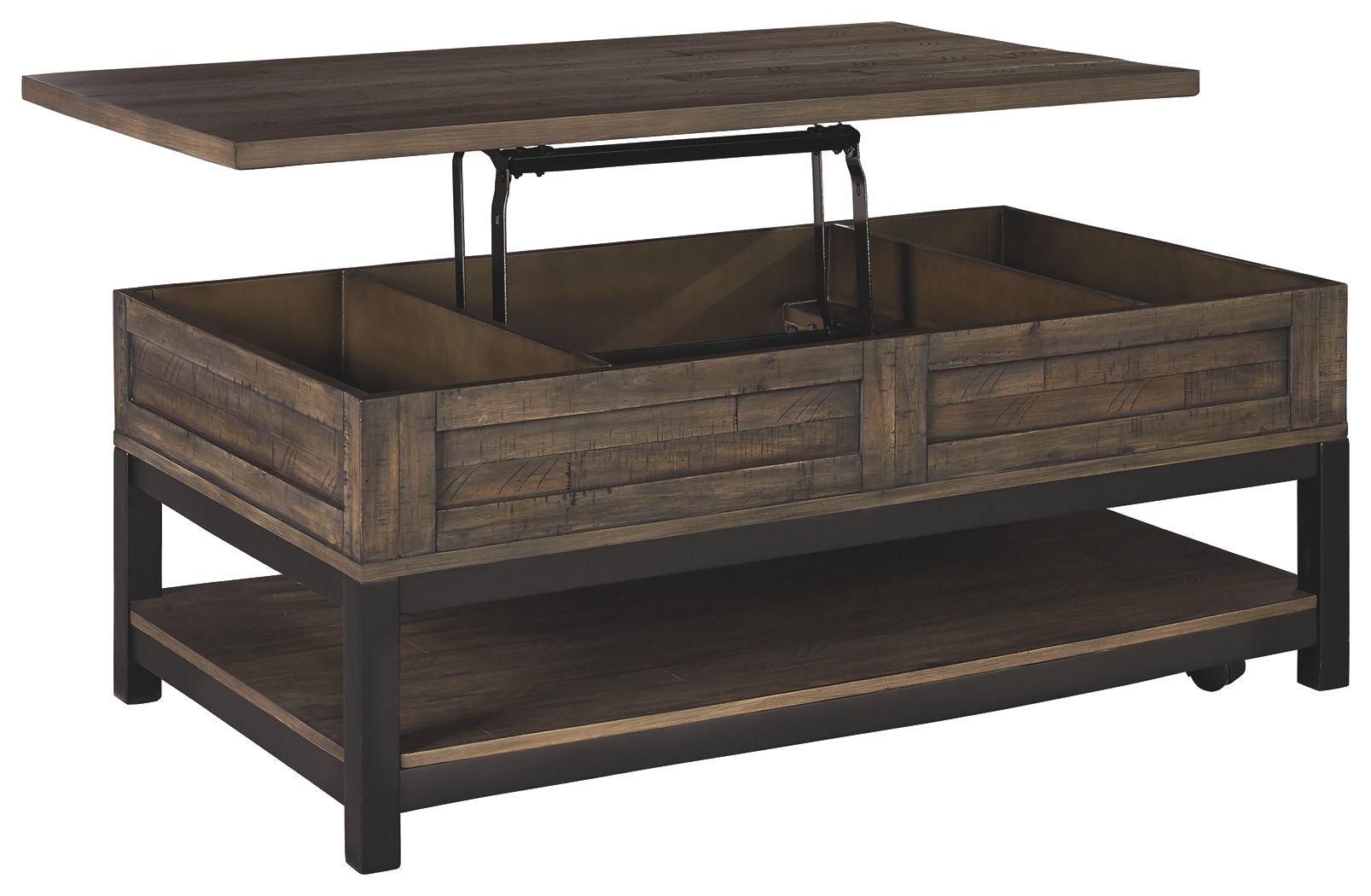 Johurst Grayish Brown - Lift Top Cocktail Table