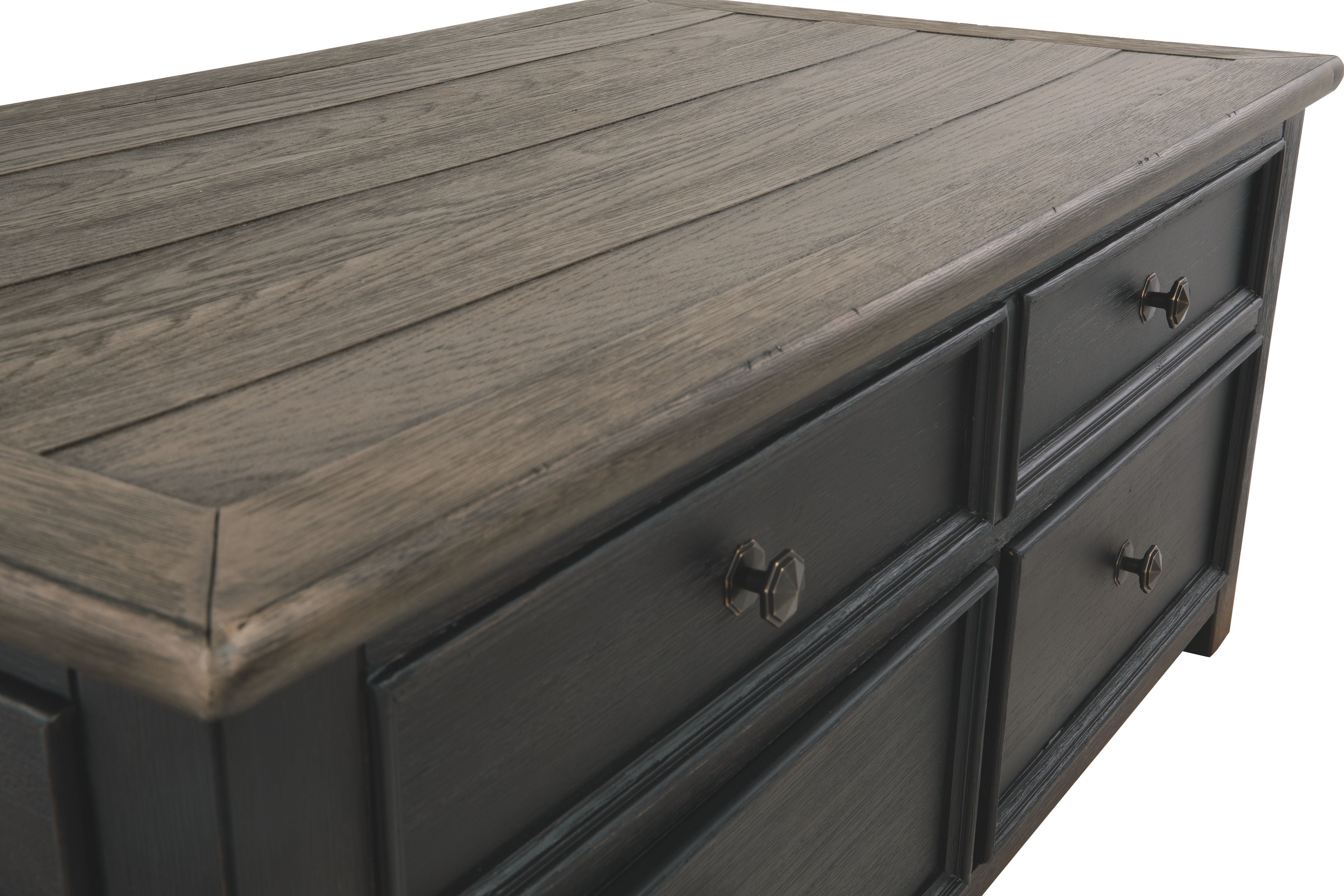 Tyler Grayish Brown / Black - Lift Top Cocktail Table