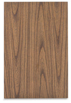Warm brown wood panel with visible grain texture
