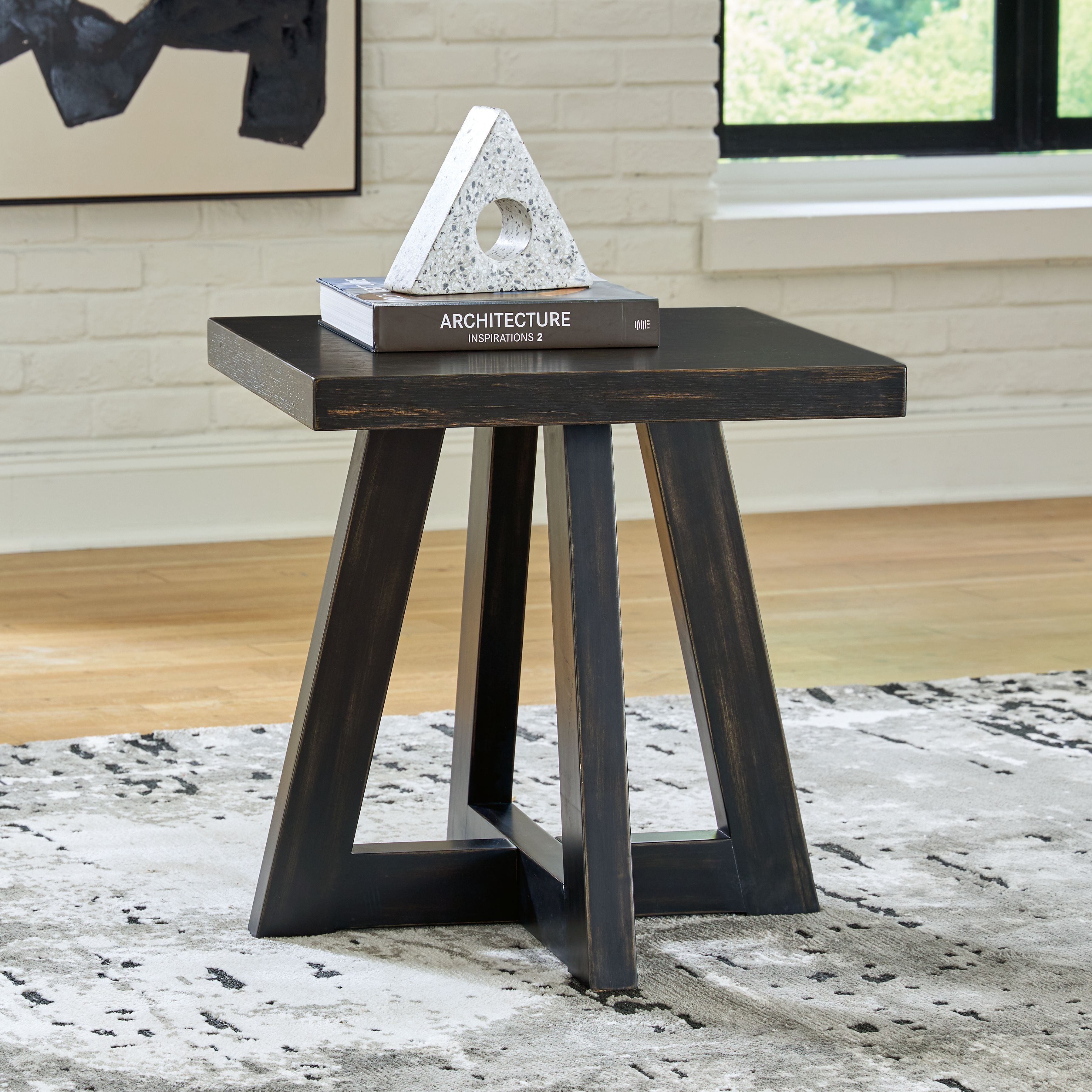 Galliden Black - Square End Table